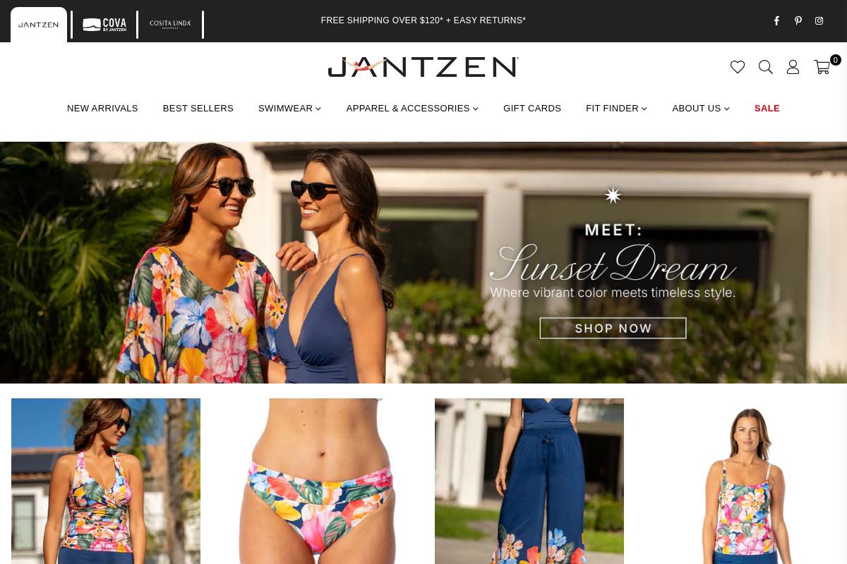 jantzen.com homepage screenshot