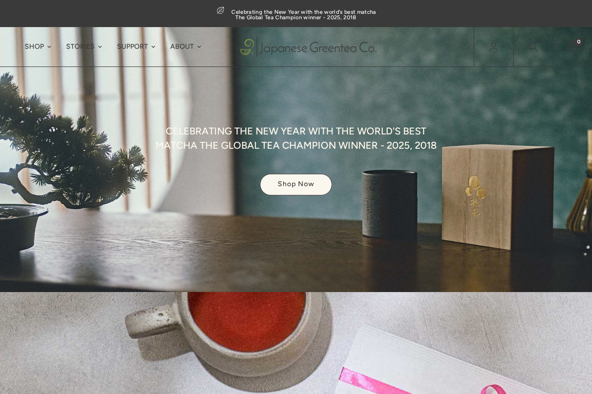 JapaneseGreenTea homepage screenshot