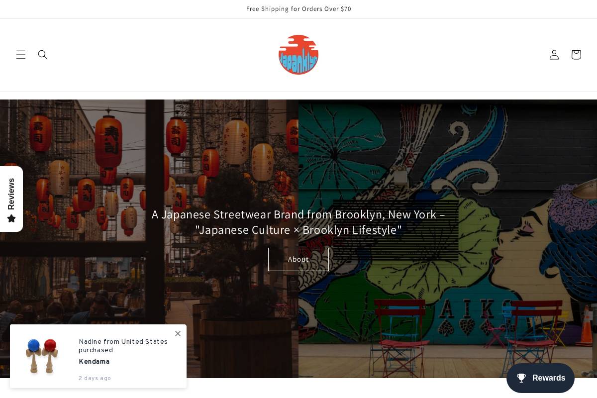 japanklyn.com homepage screenshot