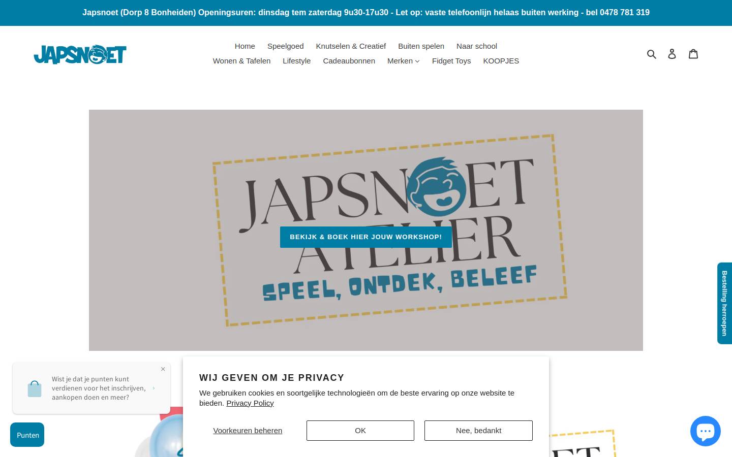 japsnoet.be homepage screenshot