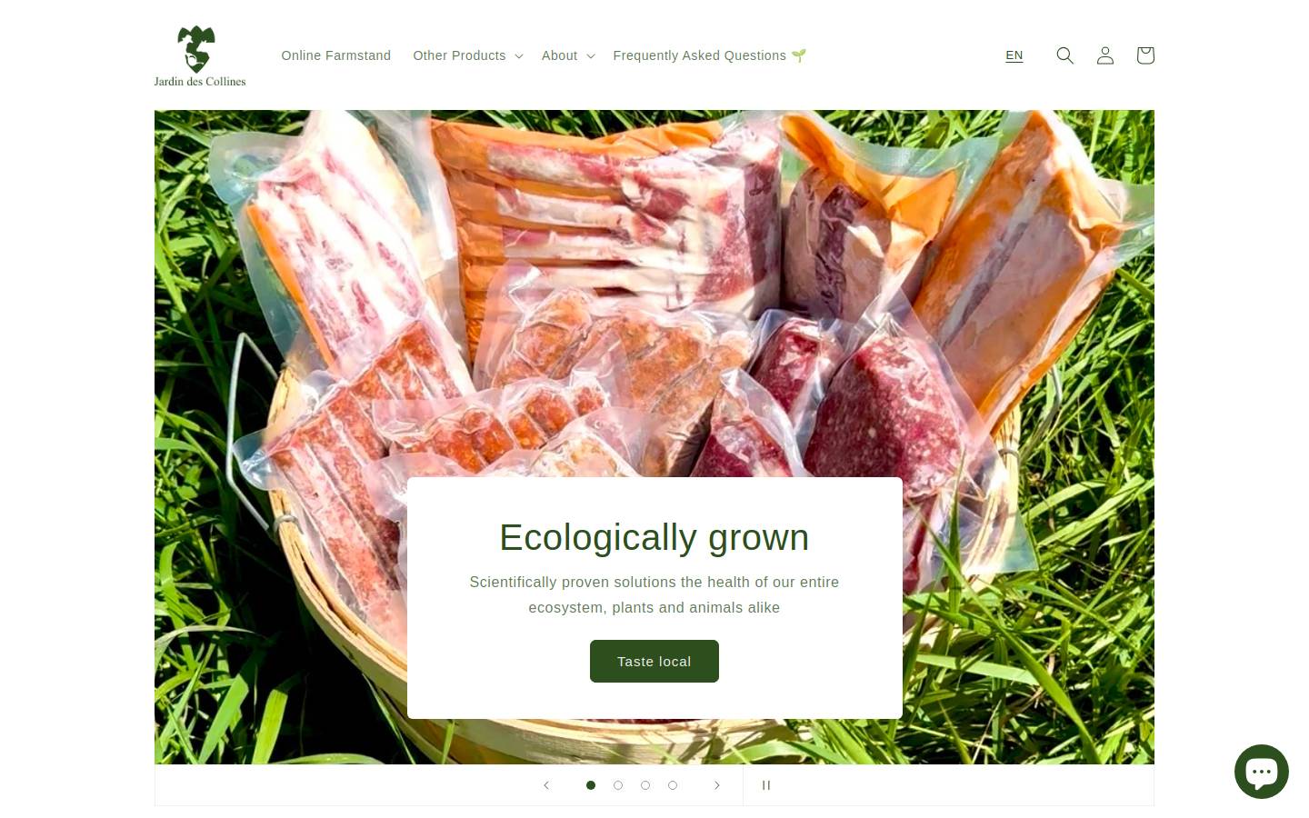 jardindescollinesdeloutaouais.com homepage screenshot
