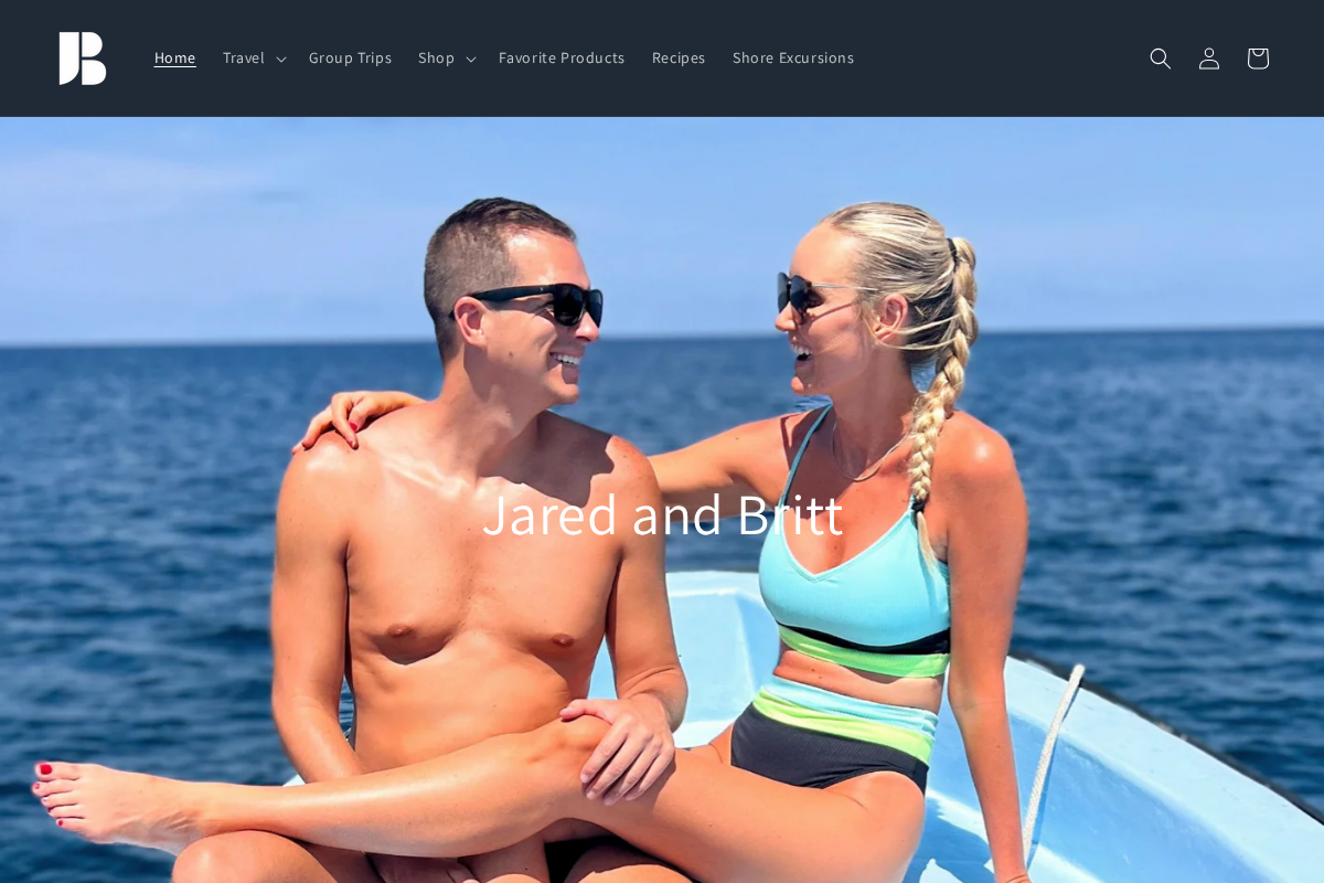 Jared and Britt homepage screenshot