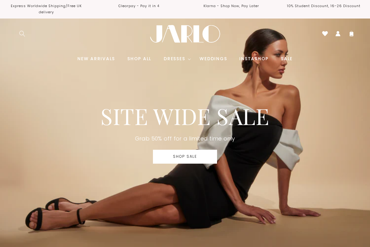 JARLO homepage screenshot