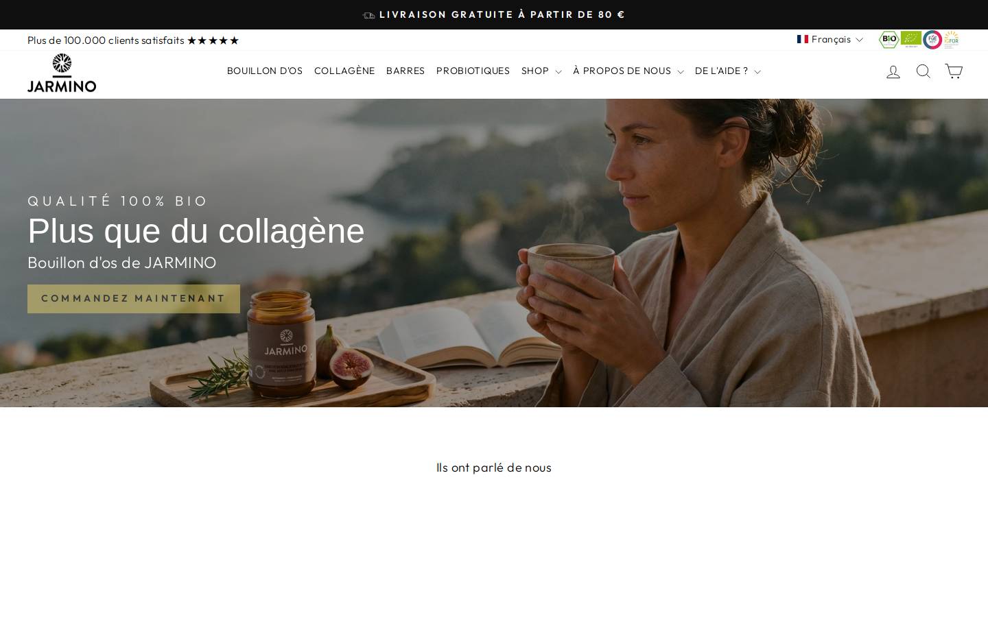 Jarmino homepage screenshot