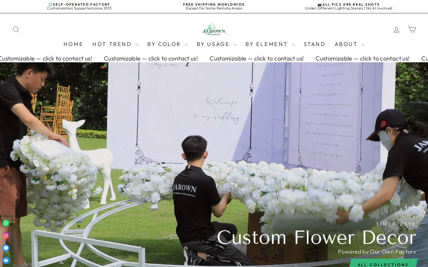 jarownwedding.com homepage screenshot