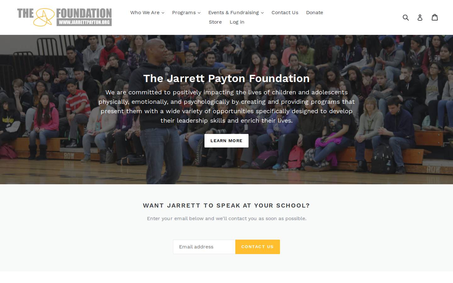 jarrettpayton.org homepage screenshot