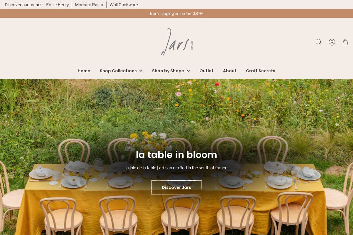 jarsusa.com homepage screenshot