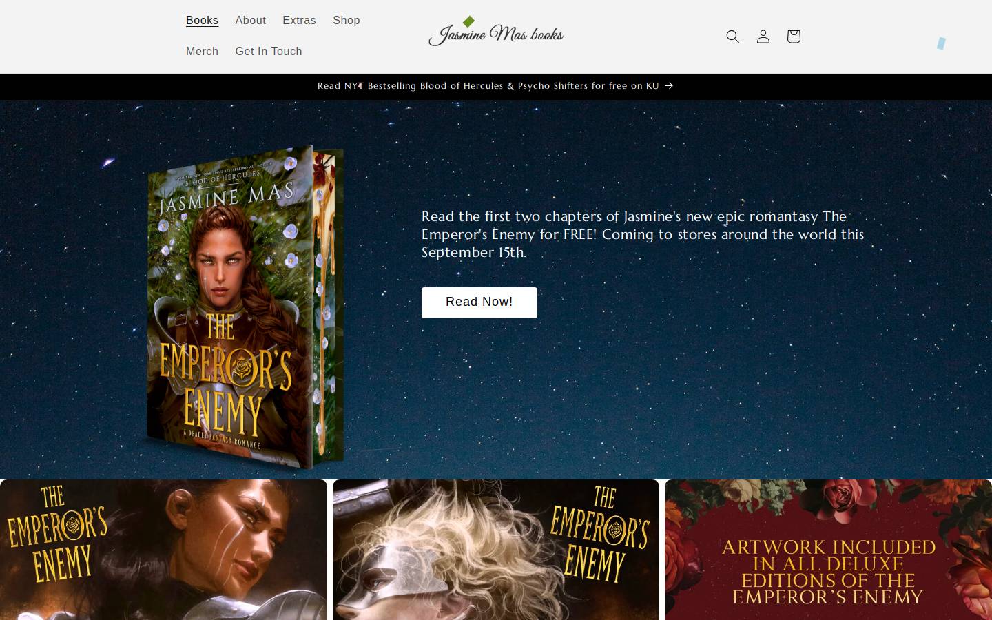 jasminemasbooks.com homepage screenshot