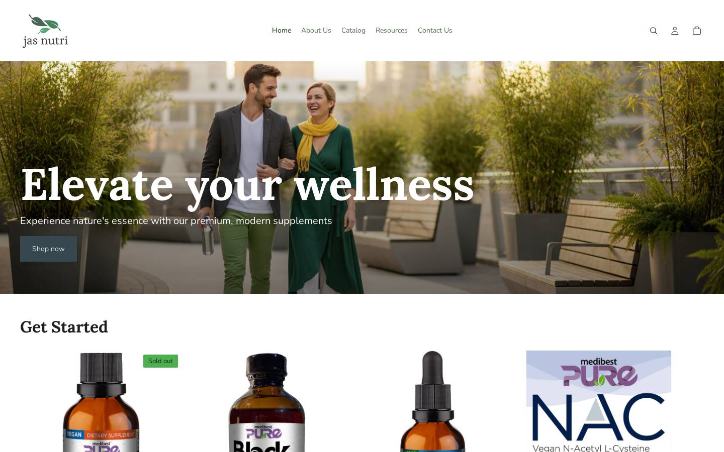 jasnutri.com homepage screenshot