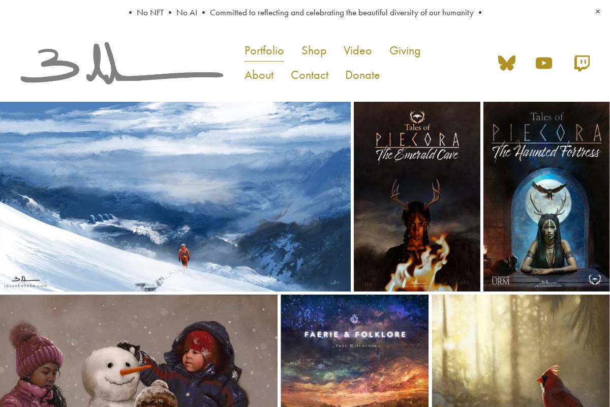 Jason Behnke homepage screenshot