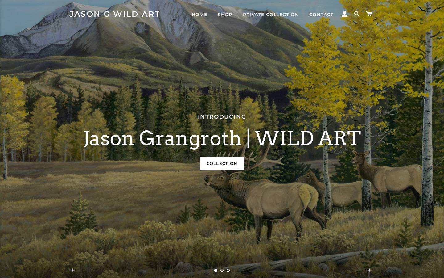 jasongwildarts.com homepage screenshot