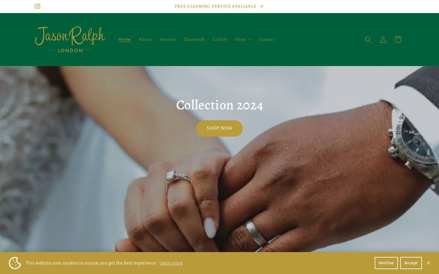 jasonralphjeweller.com homepage screenshot