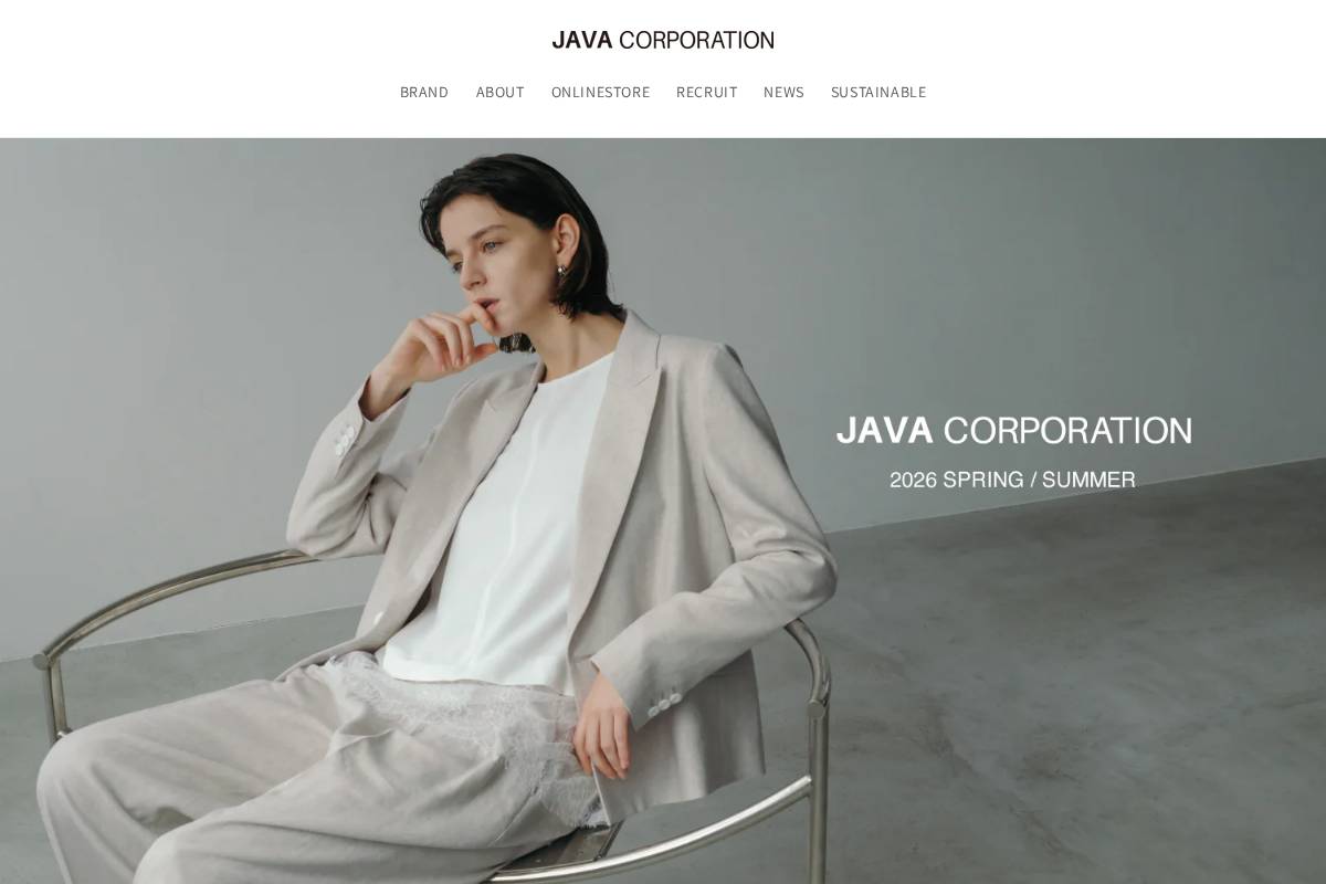 java-corporation.co.jp homepage screenshot