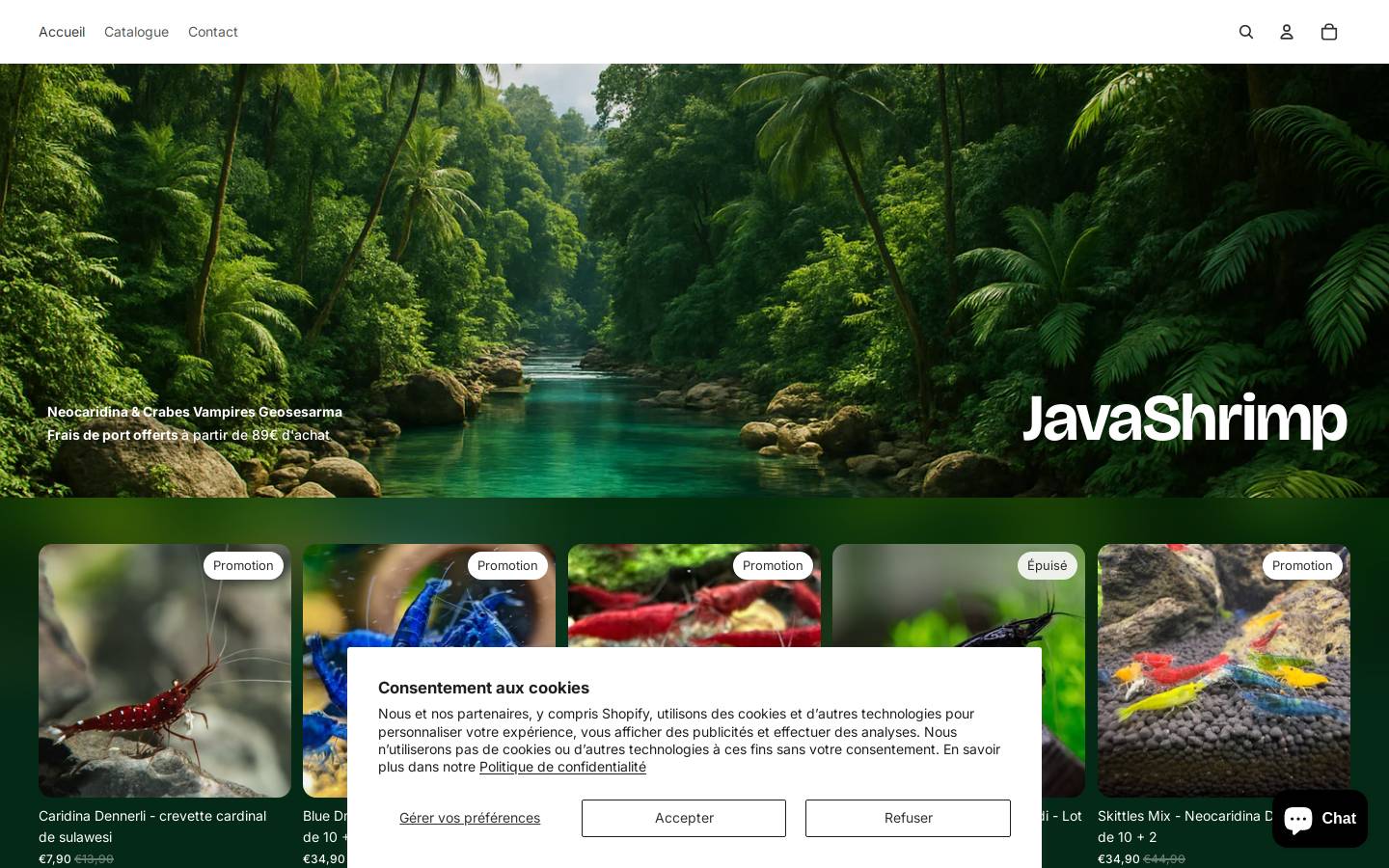 javashrimp.fr homepage screenshot