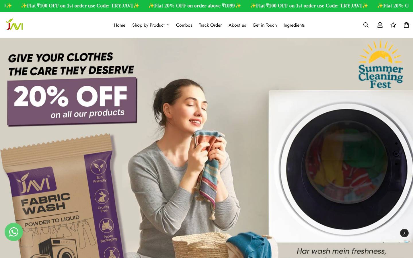 javiecocare.com homepage screenshot