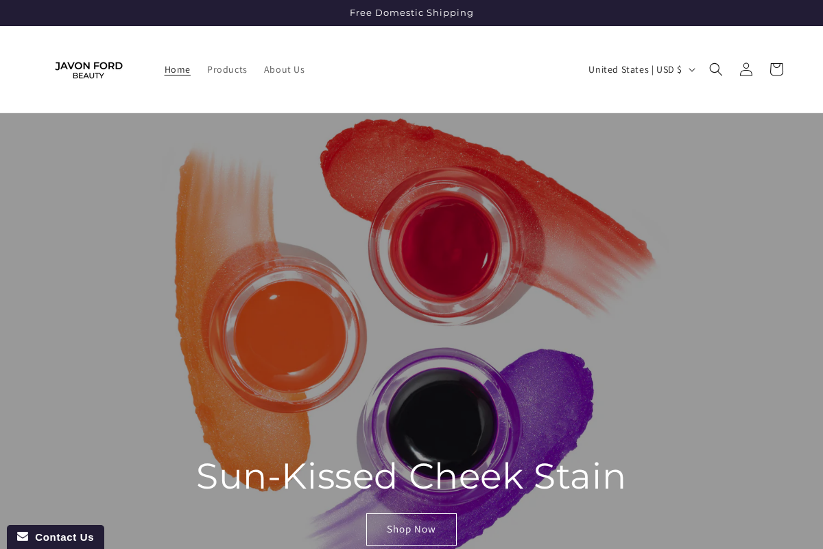 javonfordbeauty.com homepage screenshot