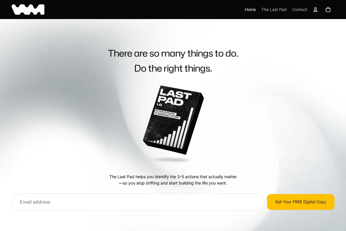 Last Pad homepage screenshot