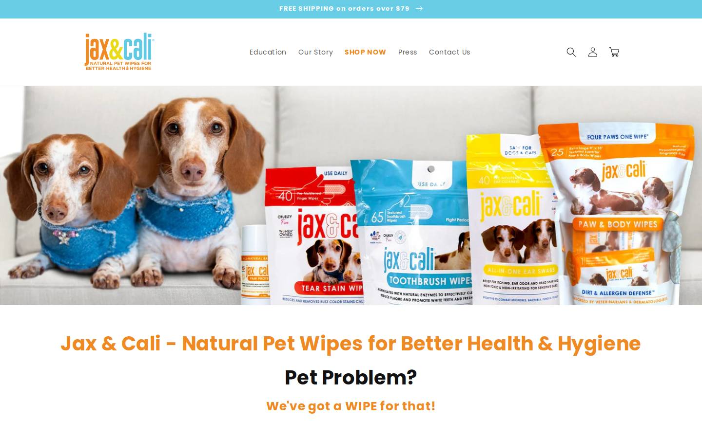 jaxandcali.com homepage screenshot