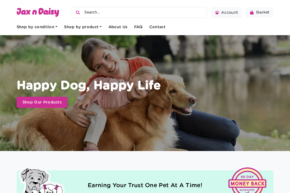 Jax n Daisy, Inc. homepage screenshot