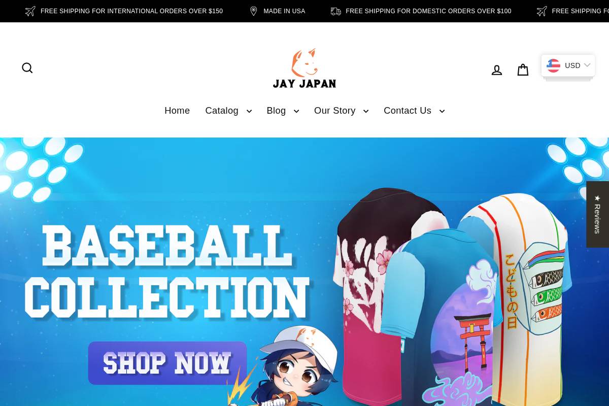 jay-japan.com homepage screenshot