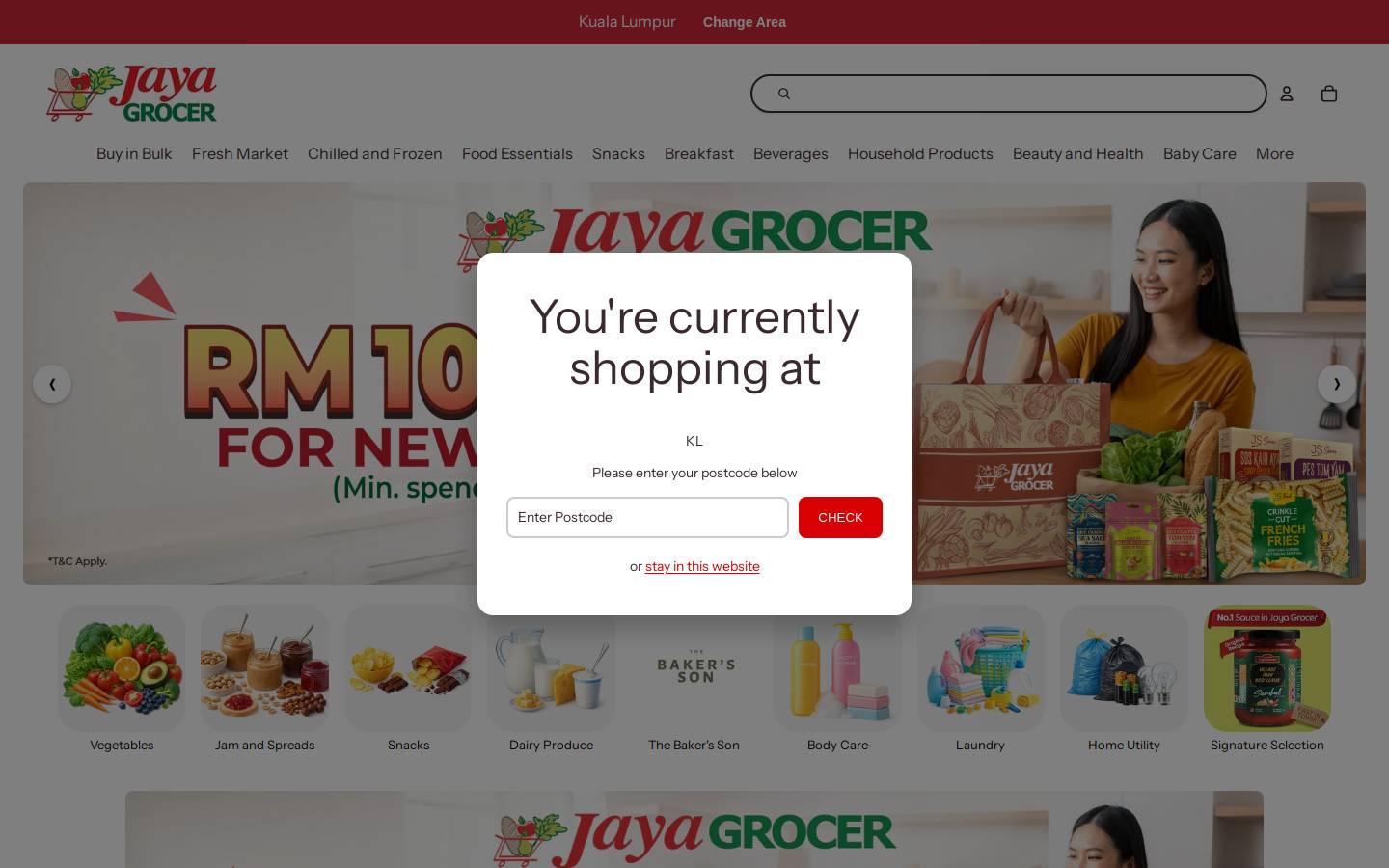 jayagrocer.com homepage screenshot