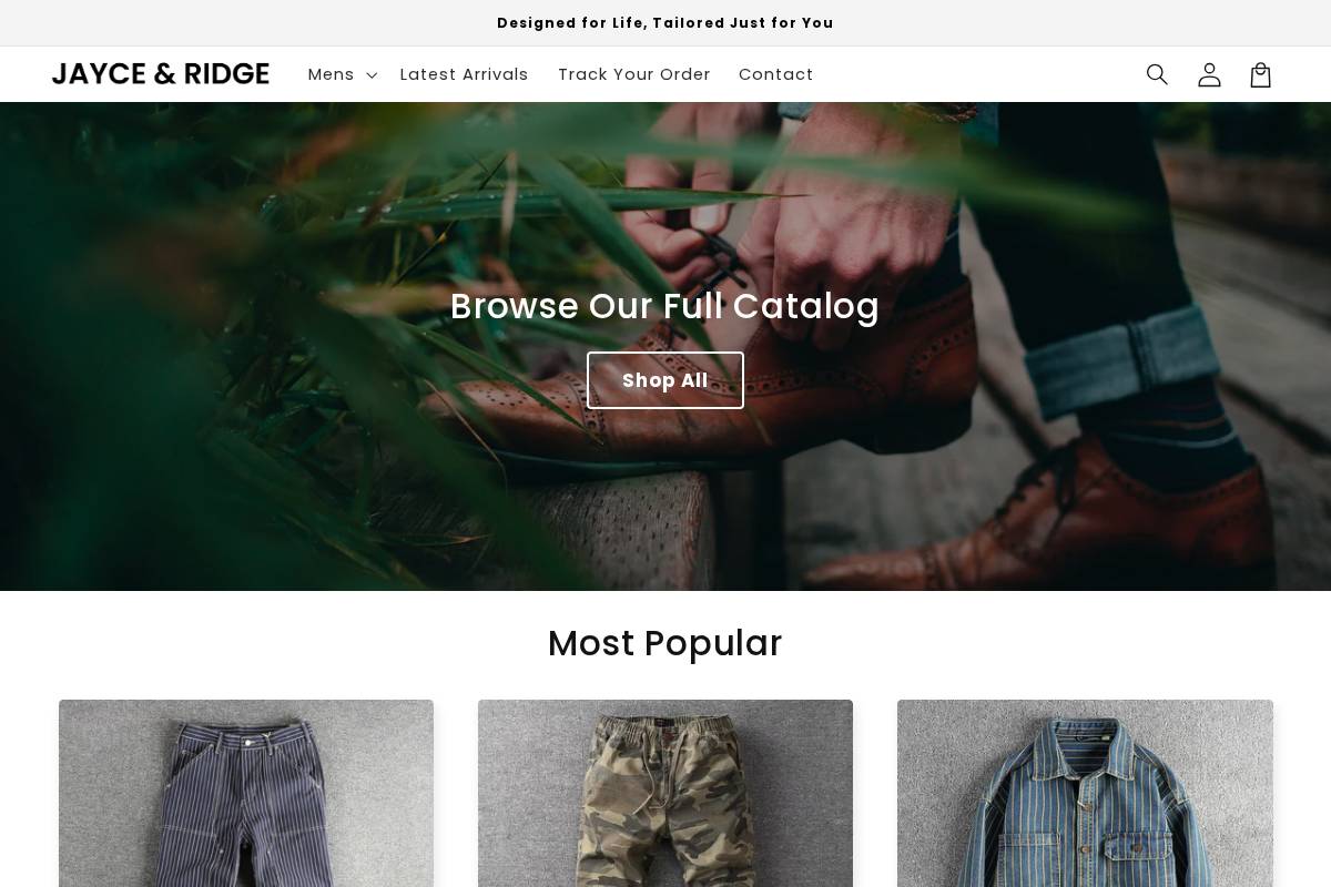 Jayceandridge homepage screenshot