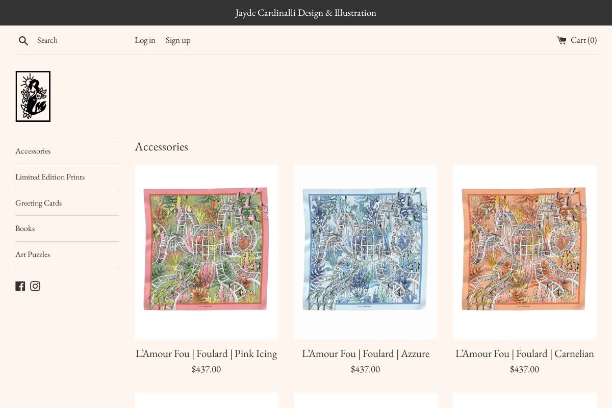 jaydecardinalli.shop homepage screenshot