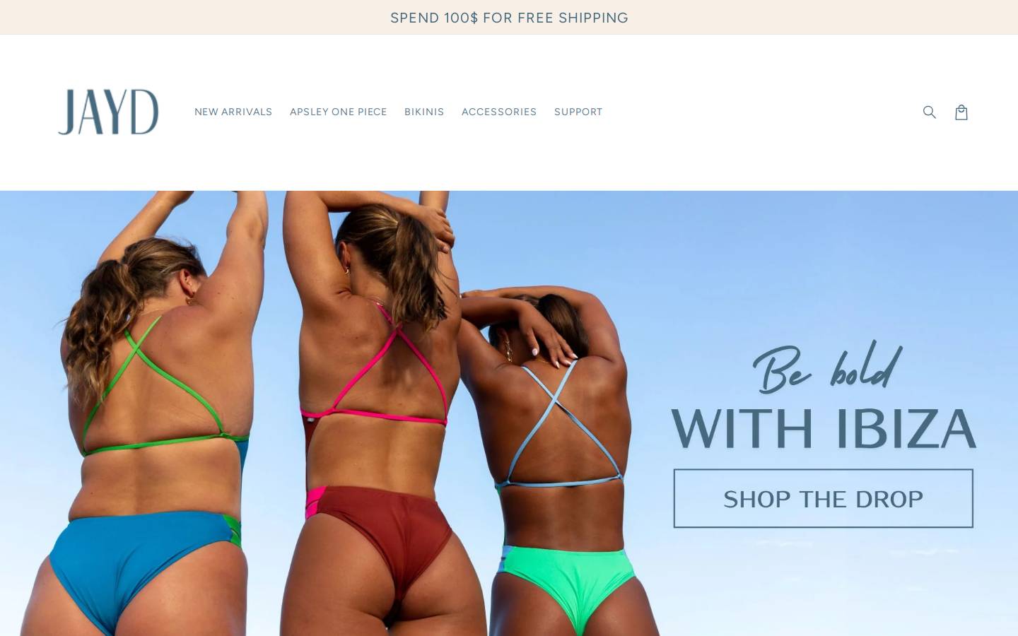 jaydwear.com homepage screenshot
