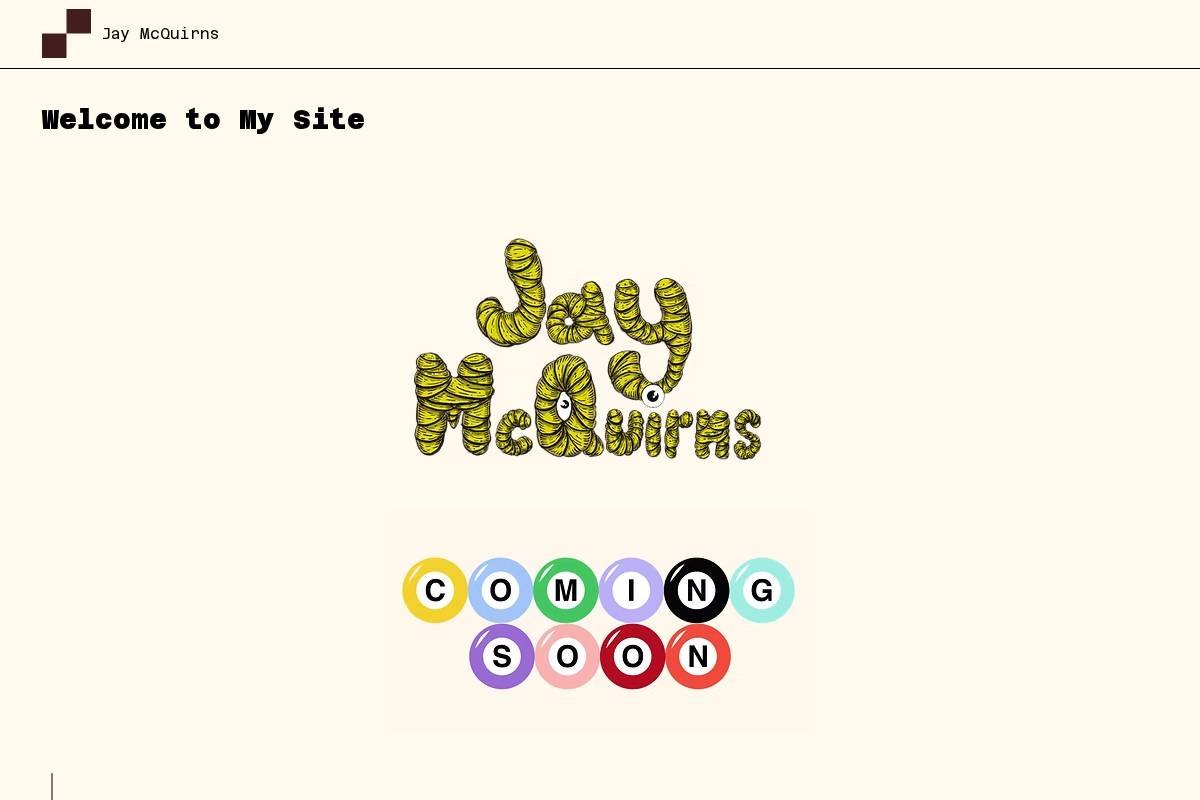 jaymcquirns.com homepage screenshot