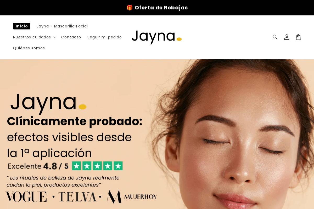 Jaynaglow homepage screenshot