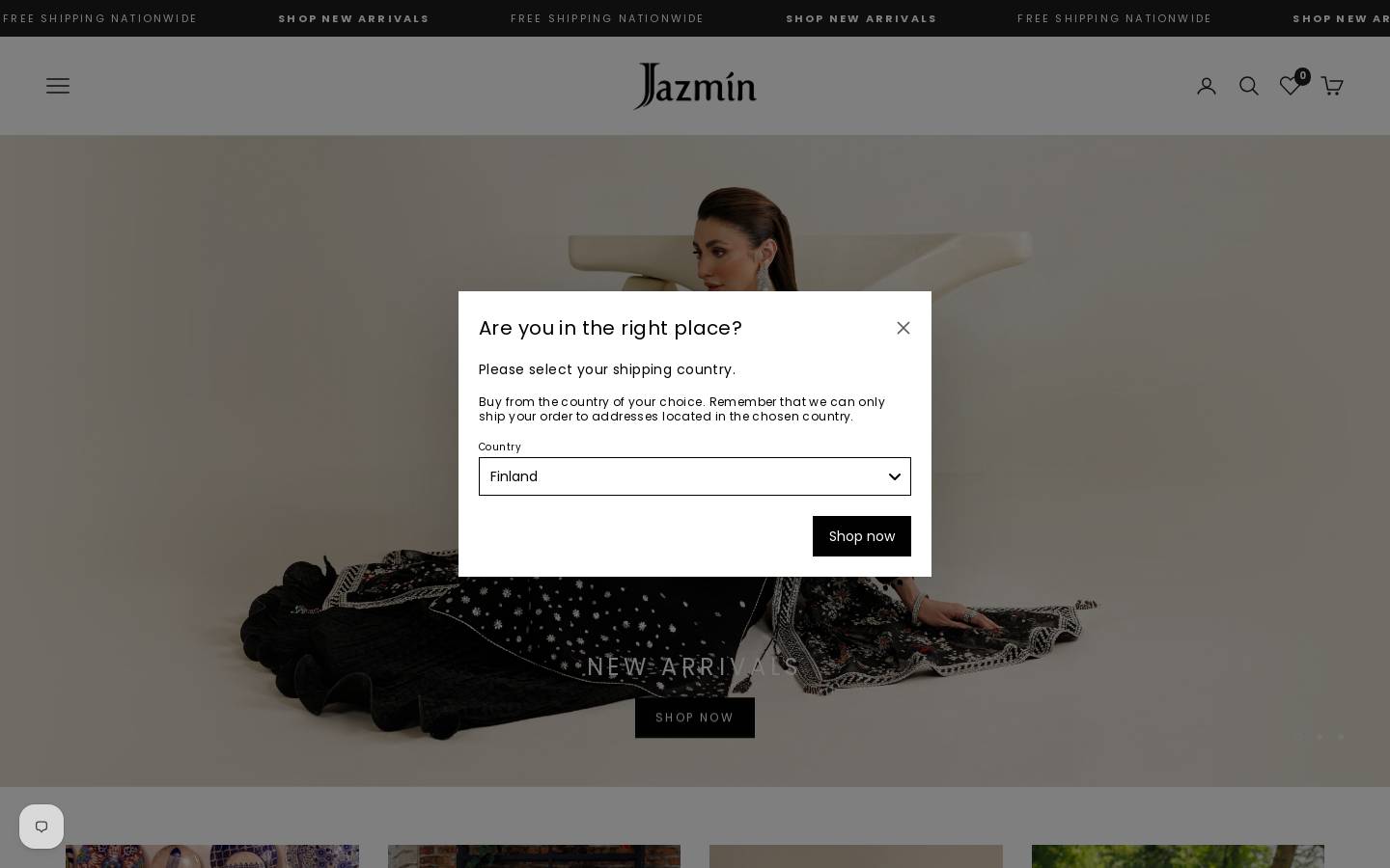 jazmin.pk homepage screenshot
