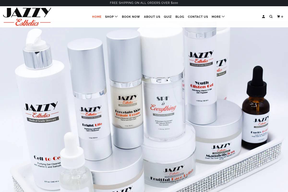 Jazzy Esthetics homepage screenshot