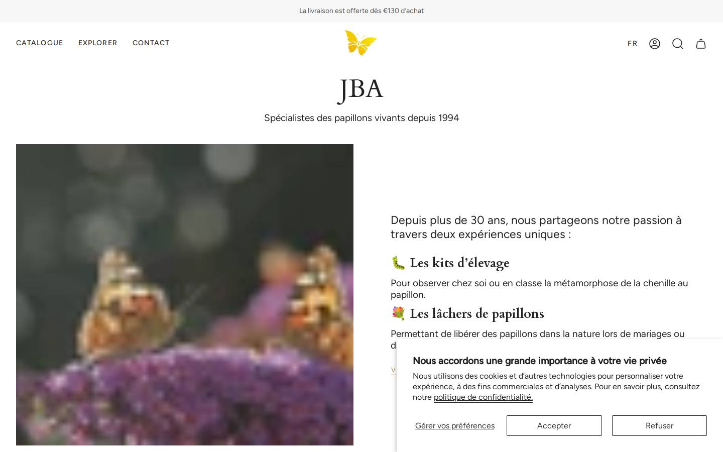 jbaeducationnature.com homepage screenshot
