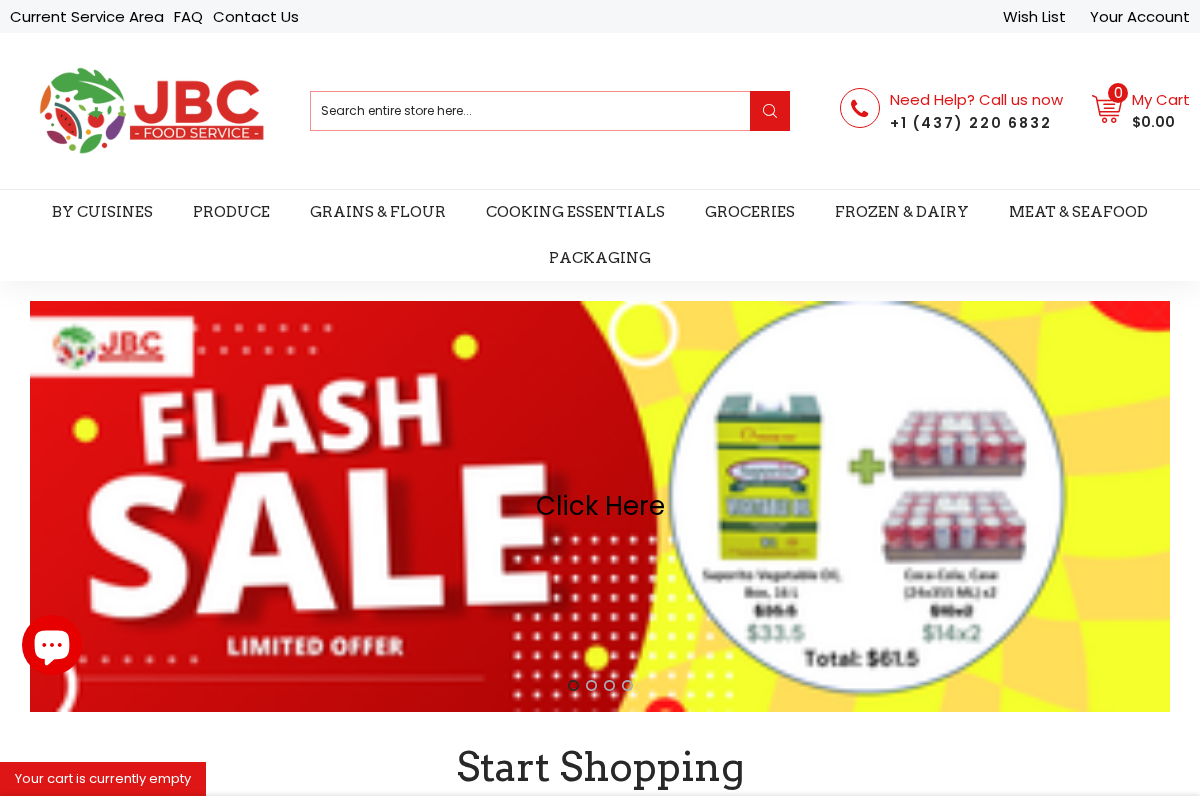 jbcfoodservice.com homepage screenshot