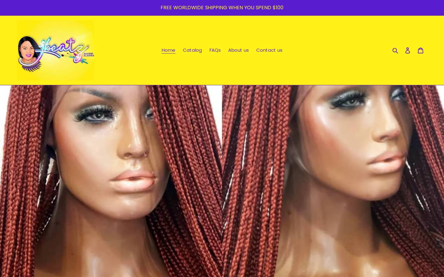 jbeatzmakeup.com homepage screenshot