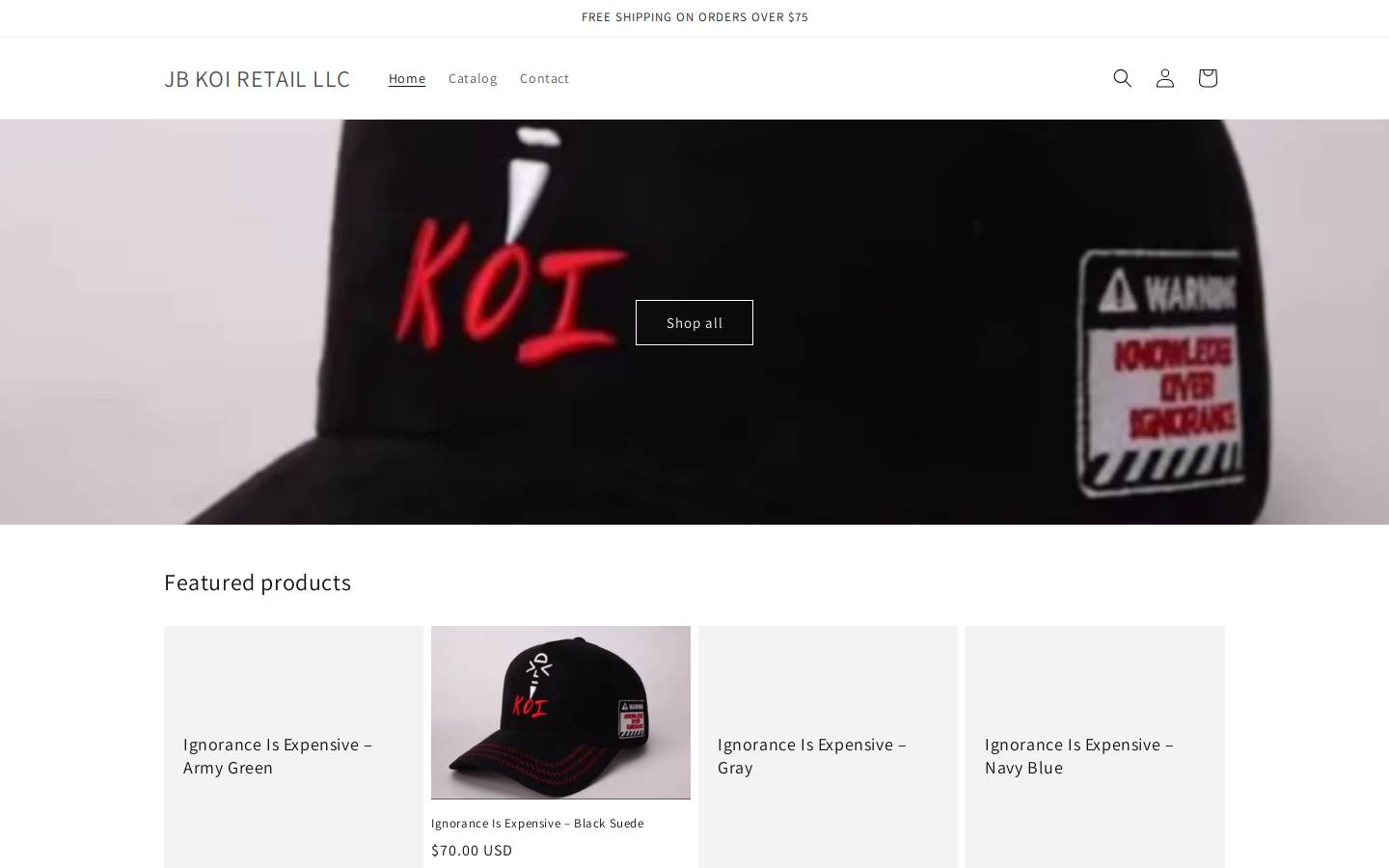 jbkoiretail.com homepage screenshot