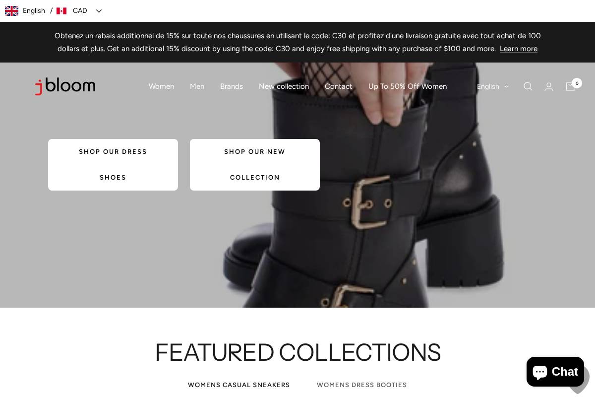 jbloom-shoes.com homepage screenshot