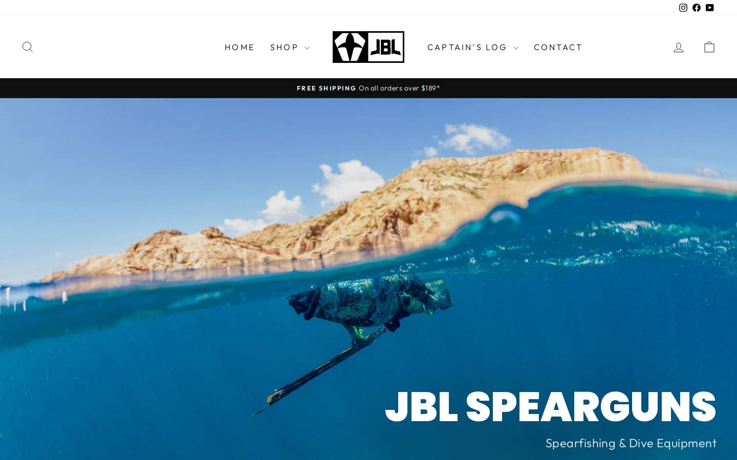 jblspearguns.com homepage screenshot