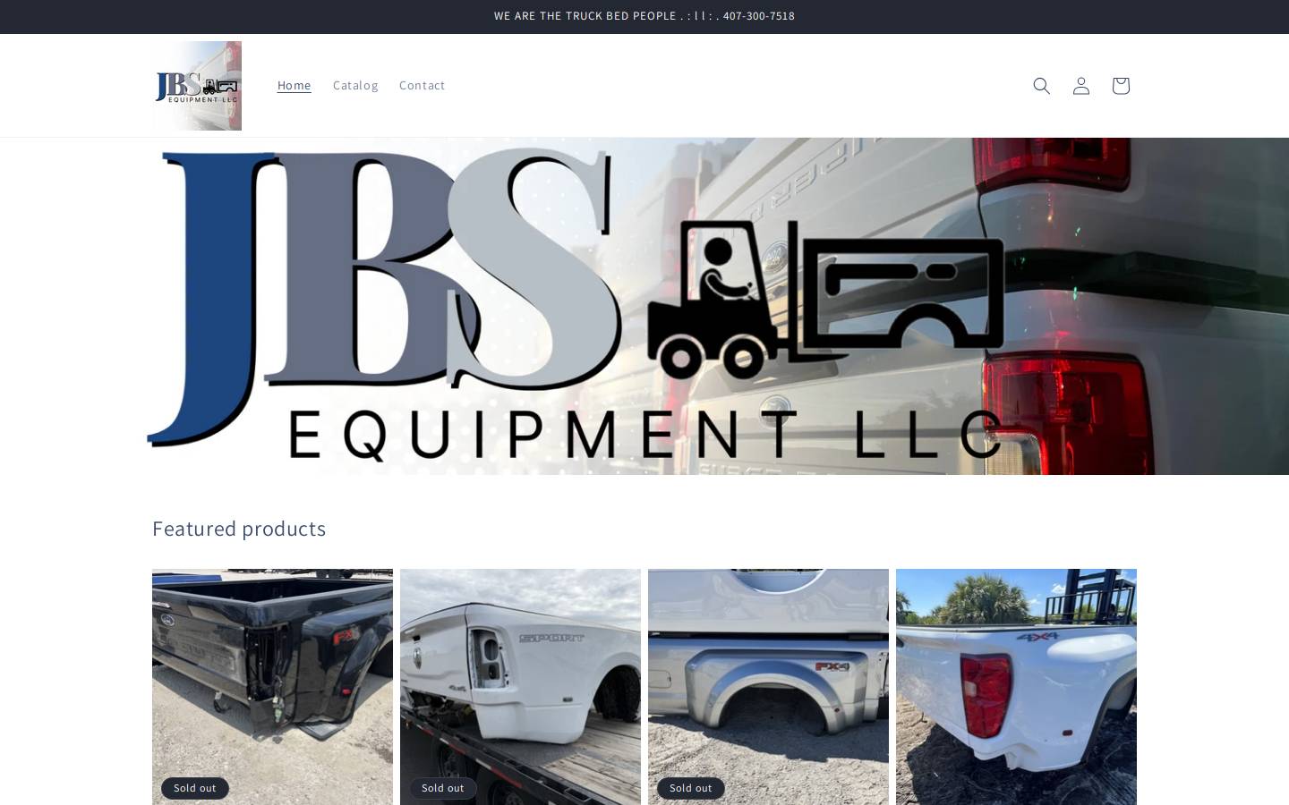 jbsequip.com homepage screenshot