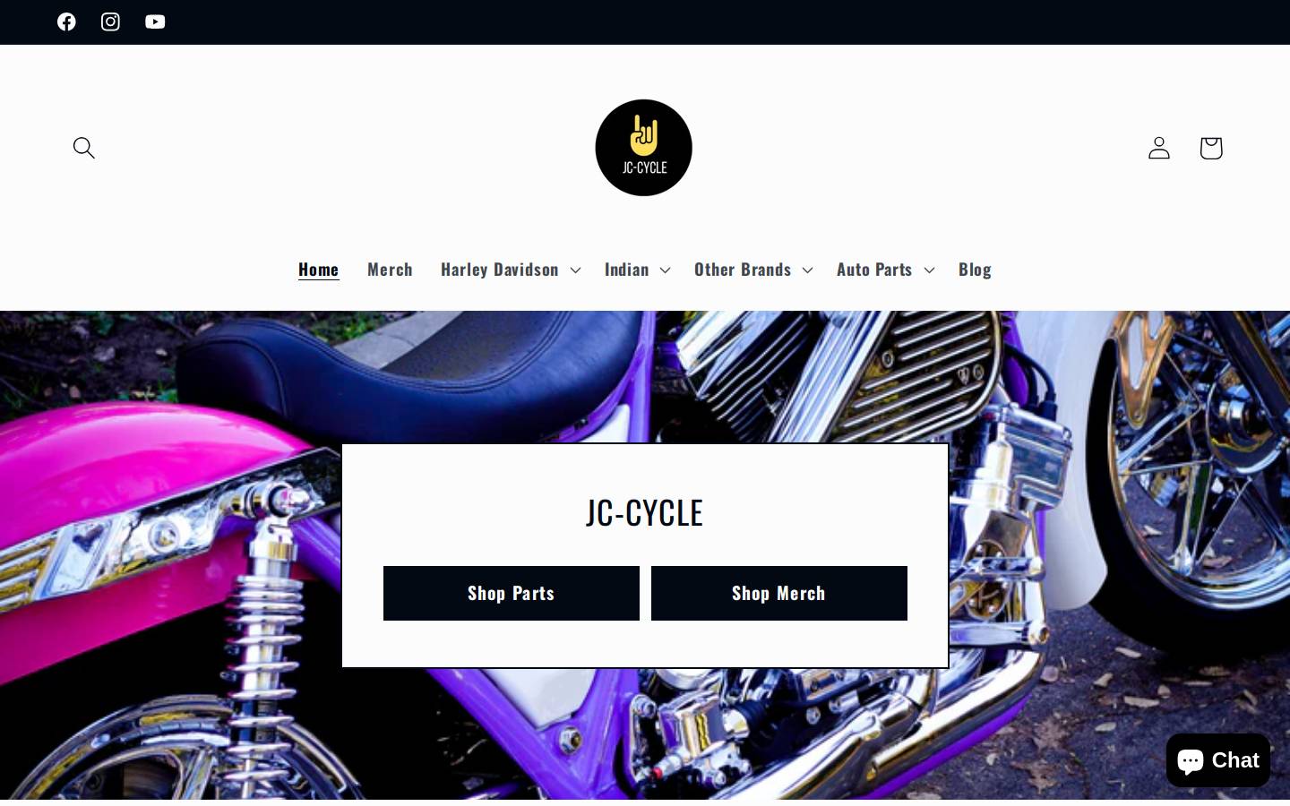jc-cycle.com homepage screenshot