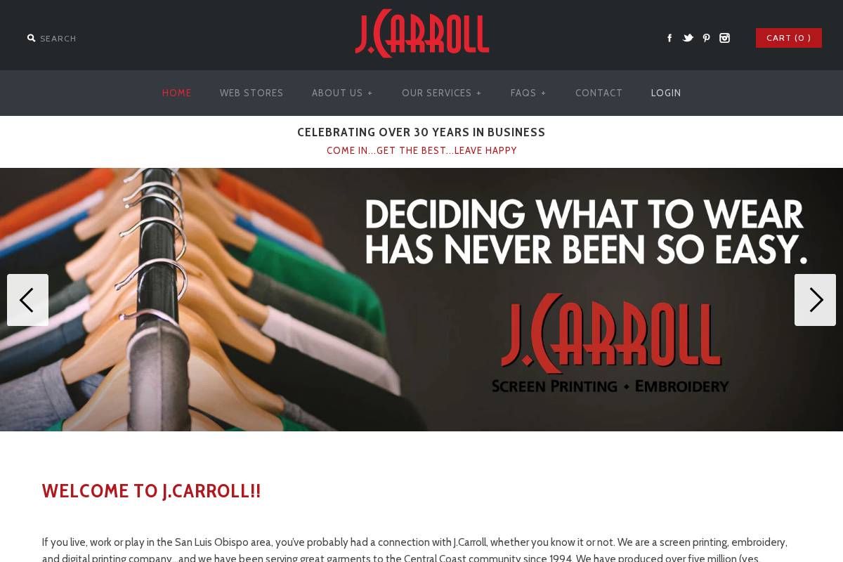 jcarroll.com homepage screenshot
