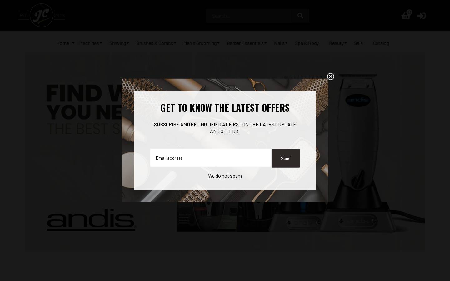 jcbarbersupply.com homepage screenshot