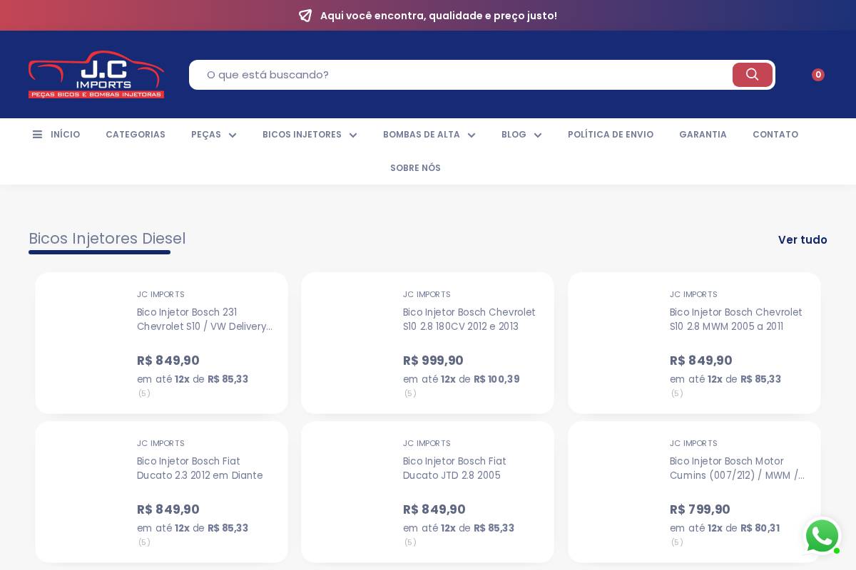 jcimportsdiesel.com homepage screenshot