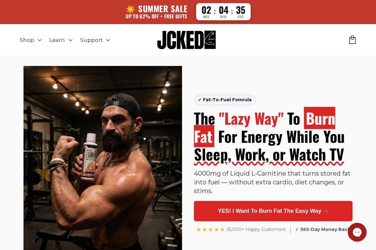 Jcked homepage screenshot