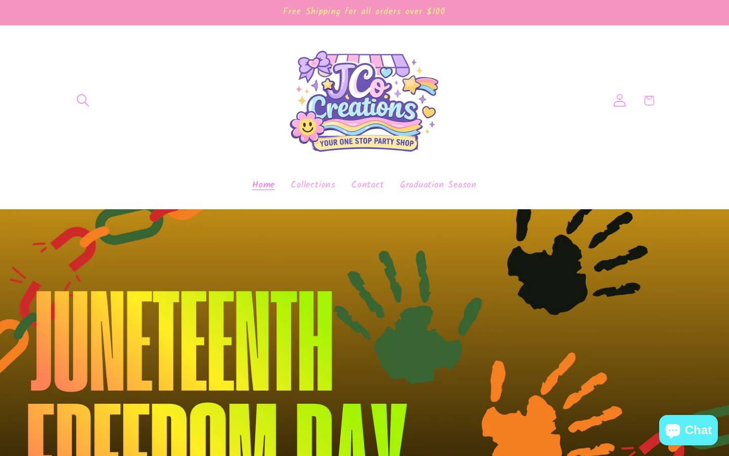 jcocreations.com homepage screenshot