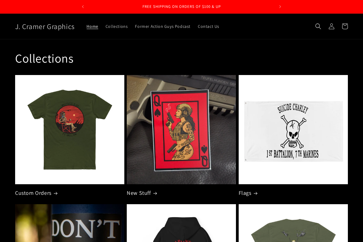 jcramergraphics.com homepage screenshot