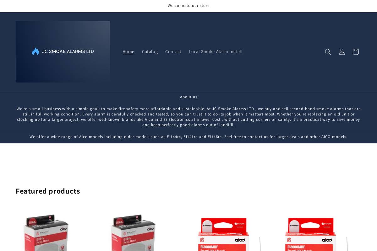 jcsmokealarmsltd.com homepage screenshot