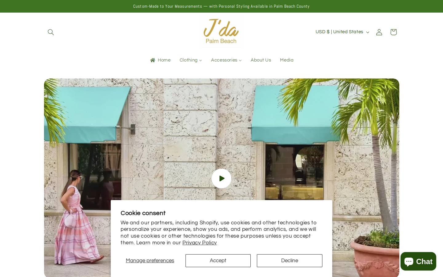 jdapalmbeach.com homepage screenshot