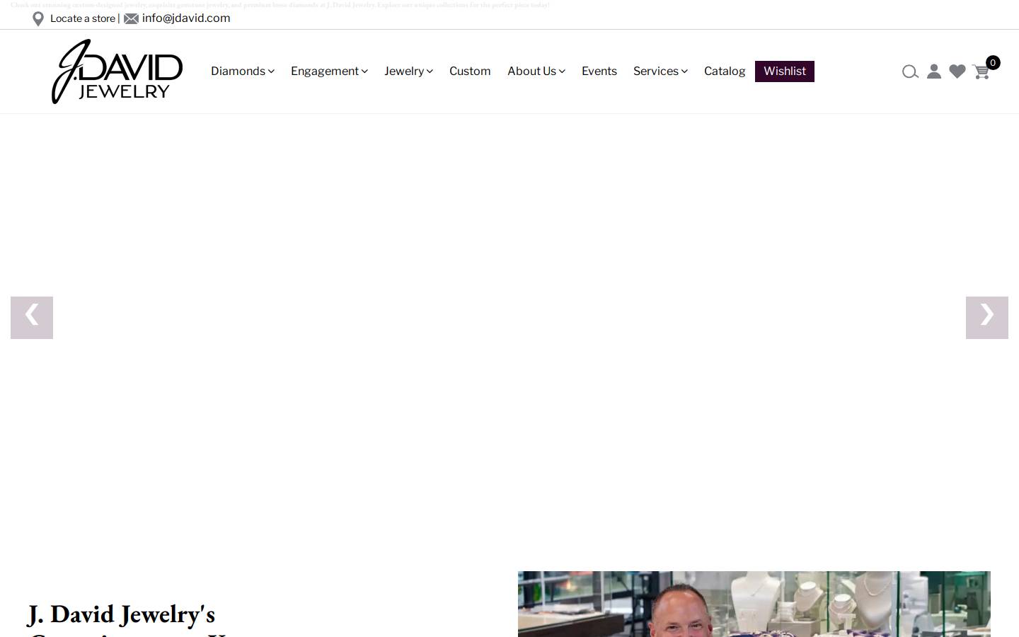 Jdavidjewelry homepage screenshot