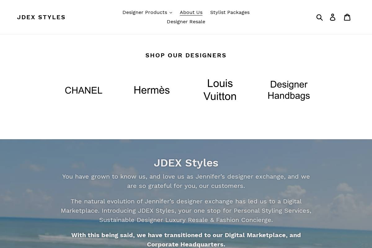 jdexstyles.com homepage screenshot